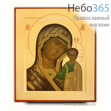  Икона шелкография 30х40, золотой фон, поталь, с ковчегом Божией Матери Казанская, фото 1 