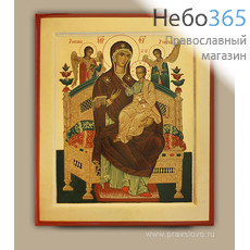 Икона шелкография 16х19, золотой фон, сложная, поталь, с ковчегом Божией Матери Всецарица, фото 1 
