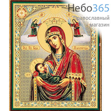  Икона на оргалите (Нк) 10х12, золотое и серебряное тиснение Божией Матери Млекопитательница, фото 1 