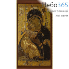  Икона на ткани  13х23, 13х21 с подвесом икона Божией Матери Владимирская, фото 1 