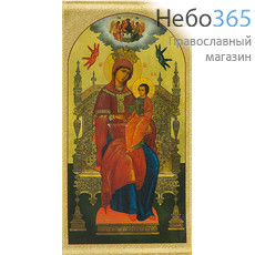  Икона на ткани (СтЛ)  13х23, 13х21 с подвесом икона Божией Матери (храм в Узком г.Москва), фото 1 