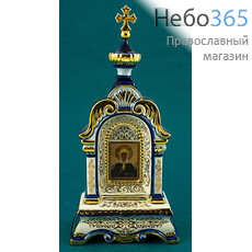  Киот фарфоровый настольный К-14 , с цветной росписью и золотом с иконой блаженной Матроны Московской, фото 1 