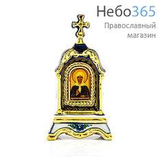 Киот фарфоровый настольный К-10 мини, 1 икона , с цветной росписью и золотом Блаженная Матрона Московская, фото 1 