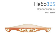  Полка для икон деревянная угловая, № 60, с узором, Х30346 Цвет: светлый, фото 1 