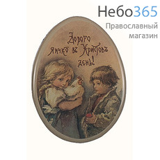  Сувенир пасхальный "Яйцо" на магните, из ПВХ, с пасхальными сюжетами, BS10102 / 17796 Вид №10, фото 1 