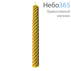  Свеча диаконская восковая ,100% воск , витая , длина 36-37 см цвет: желтый, фото 1 