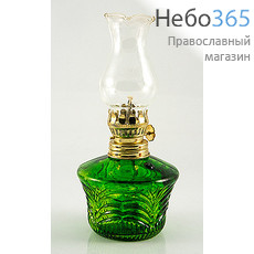  Лампа масляная стеклянная, "Амфора", для парафинового масла, разных цветов 20626R, 20626B, 20626G цвет: зеленый, фото 1 