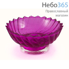  Лампада настольная стеклянная Розет, малая, из окрашенного стекла, в ассортименте Розовый, фото 1 