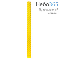  Свеча диаконская восковая витая, воск 100%, длина 60 - 65 см желтого цвета, фото 1 