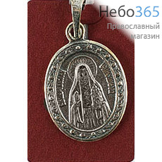  Образок нательный металлический именной, из мельхиора, с посеребрением, с гайтаном, в упаковке Святая преподобномученица Елисавета, фото 1 