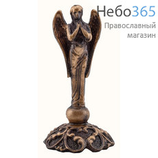  Подсвечник металлический В- 30 и фигура, обмедненный № 23 Ангел 3 Высота 7,5 см., фото 1 