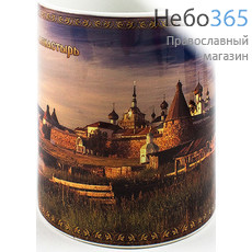 Чашка керамическая бокал, 330 мл, с цветной сублимацией, с видами монастырей и храмов, в ассортименте Соловецкий монастырь, в ассортименте, фото 1 