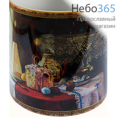  Чашка керамическая пасхальная, малая, с цветной сублимацией, объемом 180 мл, в картонной коробке, в ассортименте вид: красный уголок, фото 1 