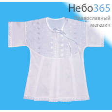  Крестильное платье "Маринка" на 1-1,5 года, цвет в ассортименте, хлопок, шитьё, фото 1 