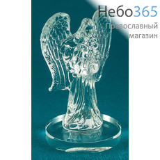  Ангел, фигура стеклянная высотой 11 см, на круглом основании, в картонной коробке, фото 1 