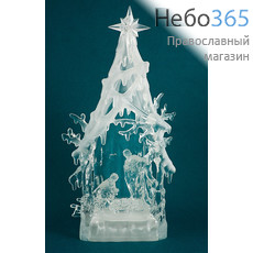  Вертеп рождественский из пластика и полистоуна, с подсветкой, 16,5 х 10 х 34 см, AK 7808, фото 1 