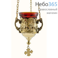  Лампада подвесная бронзовая со стаканом, высотой 9 см, 9764 В, фото 1 