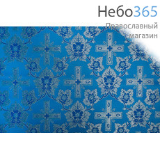  Парча голубая с серебром Венец, ширина 150см, фото 1 