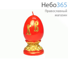  Свеча парафиновая пасхальная, "Яйцо красное малое" (в коробе - 30 шт.), СП267, фото 1 