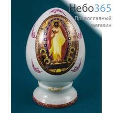  Яйцо пасхальное фарфоровое с деколью "Икона", высотой 19 см, Кисловодский фарфор, фото 1 
