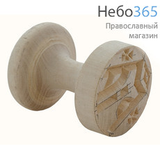  Печать для просфор "Богородичная", диаметр 30-35 мм , деревянная, липа, без каймы, фото 1 
