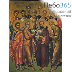  Икона на дереве 10х17,12х17 см, полиграфия, копии старинных и современных икон (Су) Собор Апостолов, фото 1 