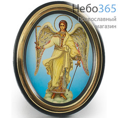  Икона на пластмассе 5х6, овальная, на подставке Ангел Хранитель, фото 1 