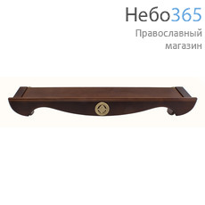  Полка для икон деревянная прямая, № 60, Х30345 Цвет: темный, фото 1 