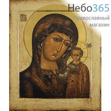  Казанская икона Божией Матери. Икона на дереве 30х25 см, печать на левкасе, золочение, с ковчегом (БК-21) (Тих), фото 1 