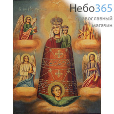  Прибавление Ума икона Божией Матери. Икона на дереве 18х14 см, печать на левкасе, золочение (БПУ-01) (Тих), фото 1 