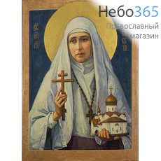  Икона на дереве 18х13, преподобномученица Елизавета Федоровна, печать на левкасе, золочение (ПЕ-36), фото 1 