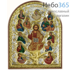  Иисус Христос - Лоза Истинная. Икона в ризе 8,5х10,5 см, шелкография, серебрение, золочение, на пластиковой основе (EK3-PAG) (Ж), фото 1 
