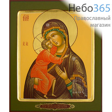  Феодоровская икона Божией Матери. Икона писаная 17х21х2, цветной фон, золотой нимб, с ковчегом, фото 1 