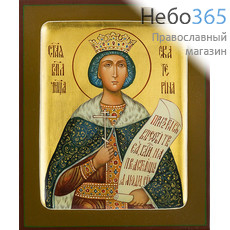  Екатерина, великомученица. Икона писаная (Шун) 13х16х2, цветной фон, золотой нимб, с ковчегом, фото 1 