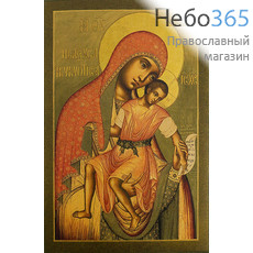  Киккская (Милостивая) икона Божией Матери. Икона на дереве 18х12 см, печать на левкасе, золочение, без ковчега (БКК-13) (Тих), фото 1 