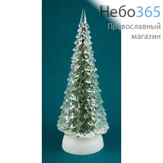  Сувенир рождественский Ель из пластика, с подсветкой, высотой 27,9 см, АК8243, фото 1 