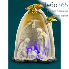 Сувенир рождественский композиция Рождество Христово, с подсветкой, высотой 17 см, 44238 / ZY15960W, фото 1 