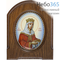  Елена, равноапостольная царица. Икона писаная 6х8,5 (с основой 10,5х14), эмаль, скань, фото 1 