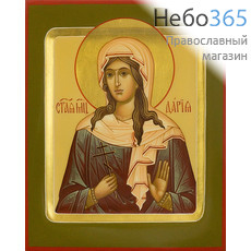  Дария, мученица. Икона писаная 13х16х2,2, цветной  фон, золотой нимб, с ковчегом, фото 1 