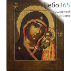  Икона на дереве 18х15, Божией Матери Казанская, печать на левкасе, золочение, фото 1 
