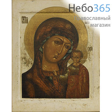  Икона на дереве 12х9,5, Божией Матери Казанская, печать на левкасе, золочение, фото 1 