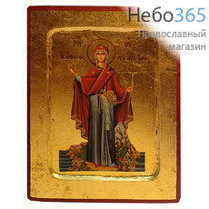  Икона на дереве B 2, 14х18, ручное золочение, с ковчегом икона Божией Матери Игумения Горы Афонской, фото 1 