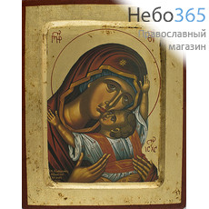  Икона на дереве B 2, 14х18, ручное золочение, с ковчегом икона Божией Матери Кардиотисса, фото 1 