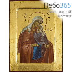  Икона на дереве B 2, 14х18, ручное золочение, с ковчегом Анна, праведная, с Пресвятой Богородицей, фото 1 