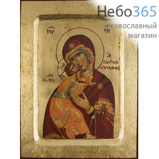  Икона на дереве, 14х18 см, ручное золочение, с ковчегом (B 2) (Нпл) икона Божией Матери Владимирская (Всех Прибежище) (2819), фото 1 
