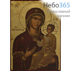  Икона на дереве B 3, 13х19, ручное золочение, без ковчега икона Божией Матери Иверская (Вратарница) (2324), фото 1 