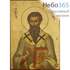 Икона на дереве B 3, 13х19, ручное золочение, без ковчега Василий Великий, святитель (2362), фото 1 