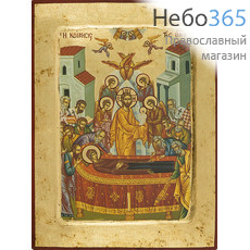  Икона на дереве B 4/S, 18х23, ручное золочение, многофигурная, с ковчегом Успение Пресвятой Богородицы (2944), фото 1 