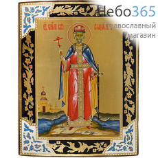  Владимир князь, равноапостольный. Икона писаная 27х34х3,5, золотой фон, без ковчега, новое письмо на старой доске, фото 1 