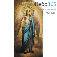  Ангел Хранитель. Икона на дереве 18х9 см, печать на левкасе, золочение (АГ-04) (Тих), фото 1 